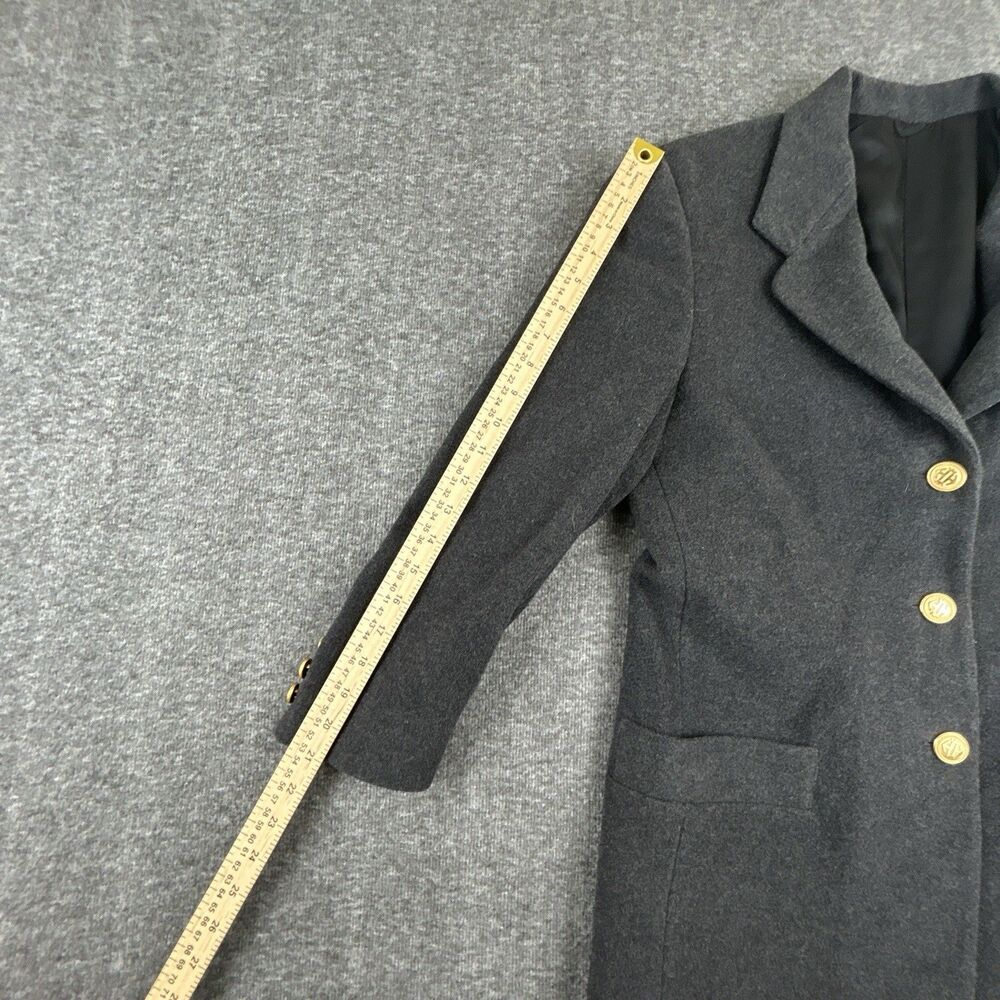VTG 90s Ann Freedberg Mark Shale Blazer Womens Sz 6 Gray Wool Blend Made In USA - Picture 11 of 11